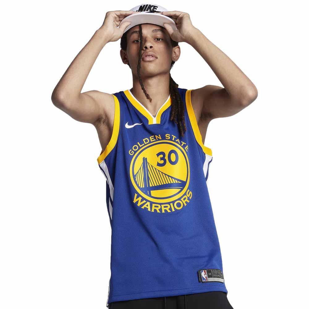 Мужская майка Nike Stephen Curry Gold State Warriors сине-желтая 864475-495 