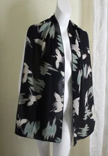 Harari O/S Exquisite Japanese Crane Silk Wrap Scarf - Like Citron Santa Monica 