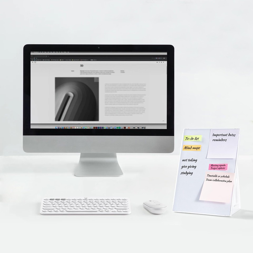 White Board Dry Erase Board 11.8 x 8.3 Inches Small StandUp or