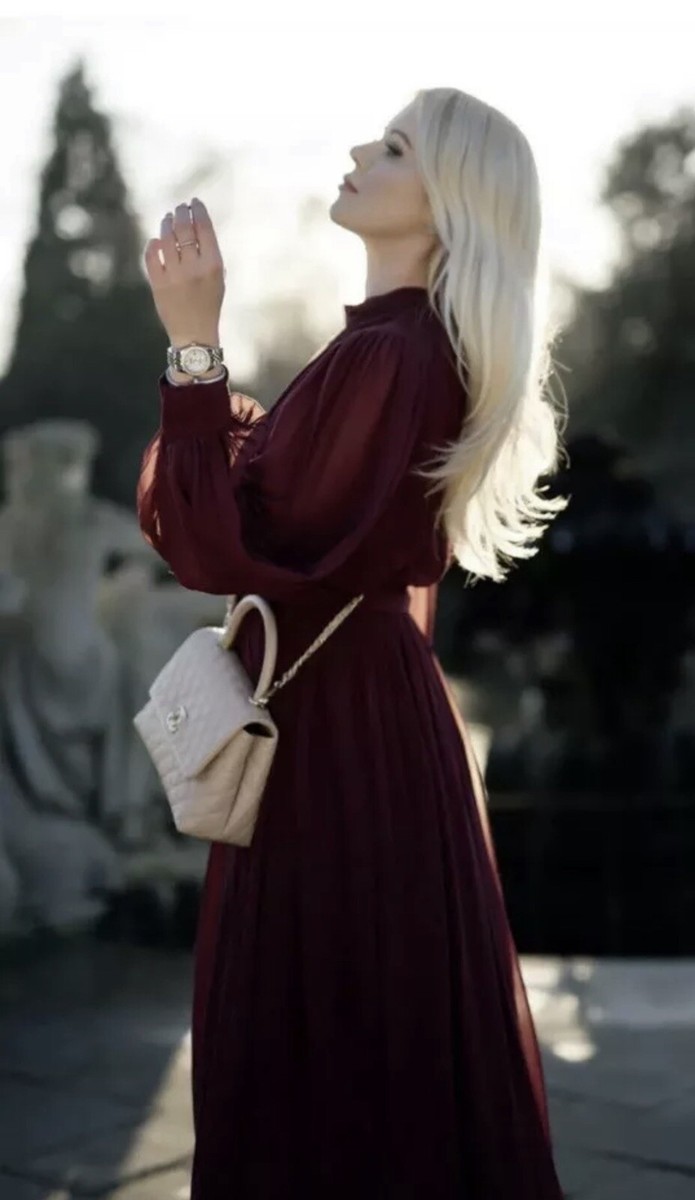 Zara Pleated Midi Dress | eBay