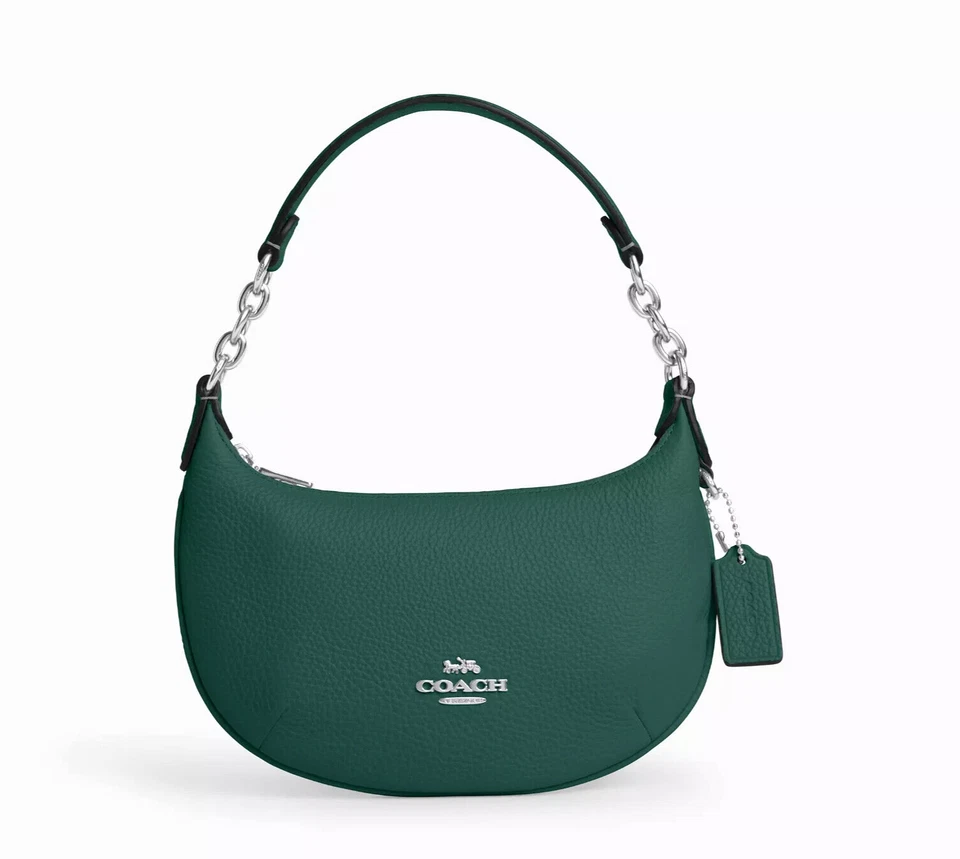 New Coach CN011 Mini Payton Bag Pebble Leather Emerald Green