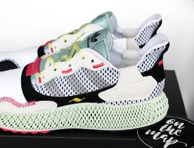 Adidas ZX4000 4D Printed Futurecraft White Grey Green UK 3 4 5 6 7