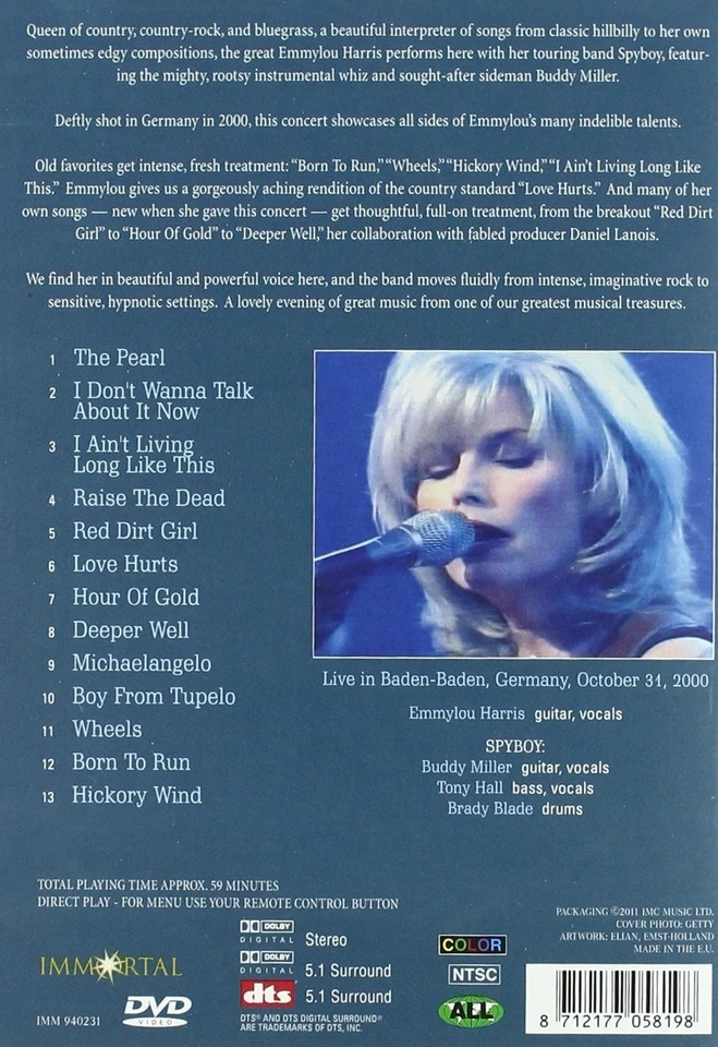Emmylou Harris - Live In Concert (2000) - DVD - Image 2 of 2