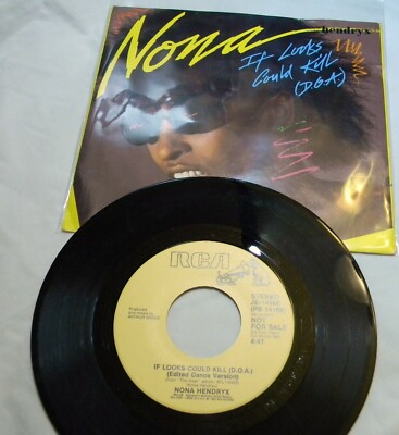 NONA HENDRYX  IF LOOKS COULD KILL PROMO PS COVER & 45 RPM RECORD 040
