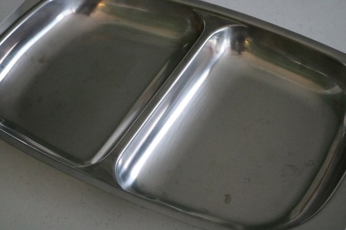 AS Stainless 18/8 Sweden Divided Serving Tray Dish 12.5" x 8" - Picture 5 of 12