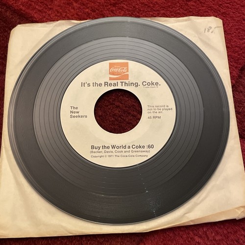 THE NEW SEEKERS Orig 1971 Buy The World A Coke The Real Thing 45 EX Coca-Cola