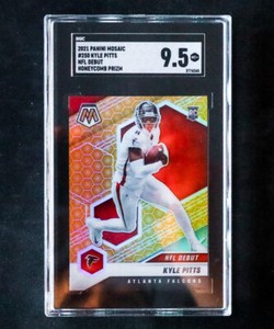 2021 Panini Mosaic - Kyle Pitts - Rookie Debut Honeycomb Prizm SSP SGC 9.5