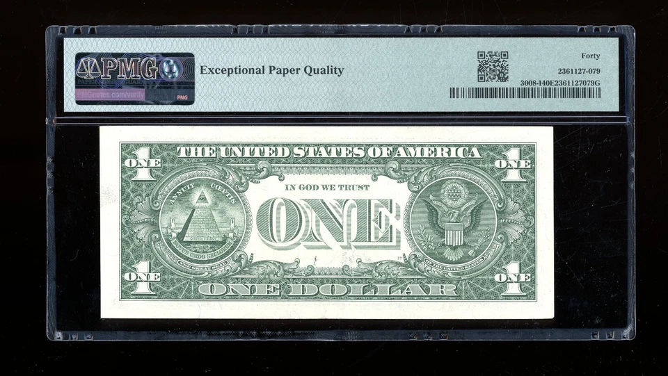 DBR 2021 $1 Minneapolis Fr. 3008-I PMG XF-40 EPQ Binary 9/3 Serial I33999339A - Image 2 of 2