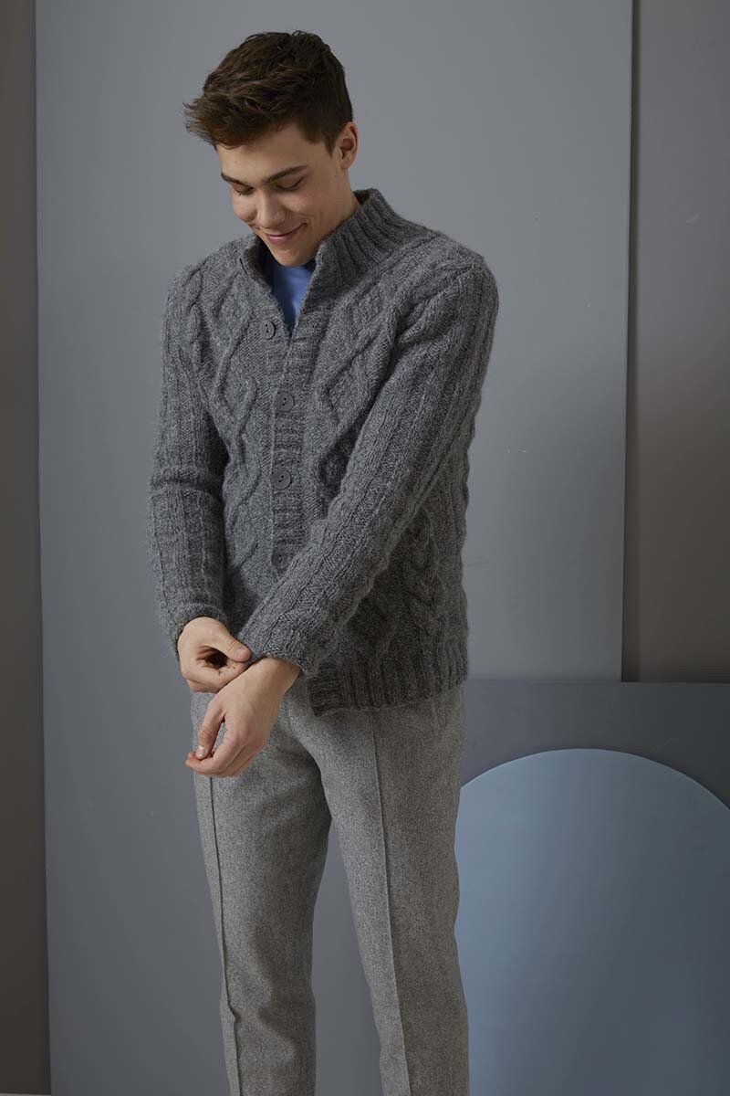 Patron De Tricot Lang Yarns LUNA Pour Gilet - Téléchargement Modèle FAM 255, Hommes/crochet