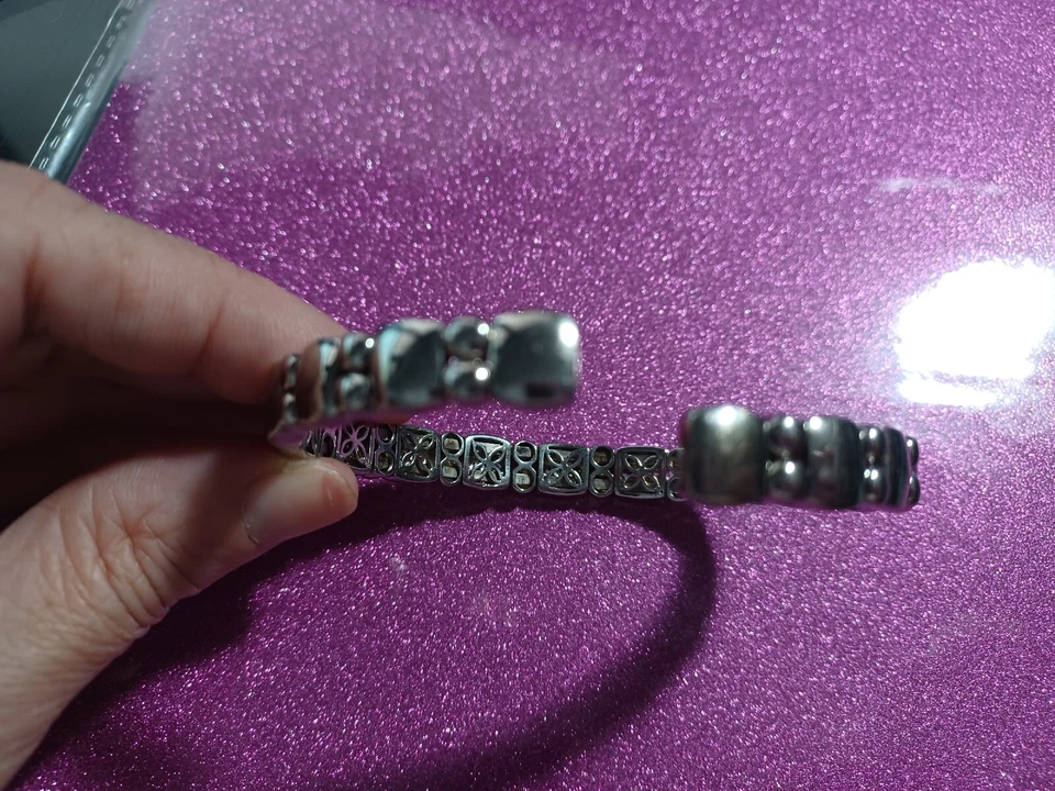 Brazalete brazalete QVC Affinity diamante circonita cúbica plata esterlina 925 regalo navideño Foto 4 de 4