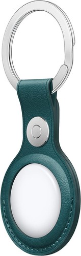 Genuine / Official Apple AirTag Leather Key Ring - Forest Green - New - Picture 6 of 6