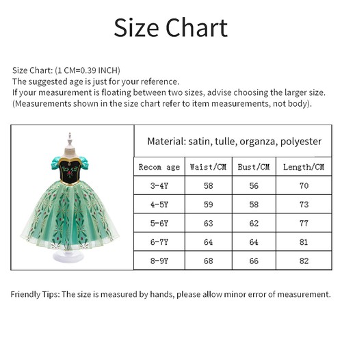 Girls Princess Cinderella Rapunzel Belle Fancy Dress Up Party Birthday Costume - Picture 51 of 161