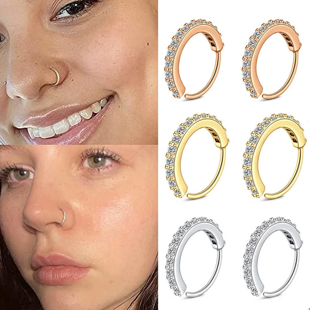 Orecchini A Cerchio Sottili Vintage In Oro Giallo 14k - Gioielli - Foto 12