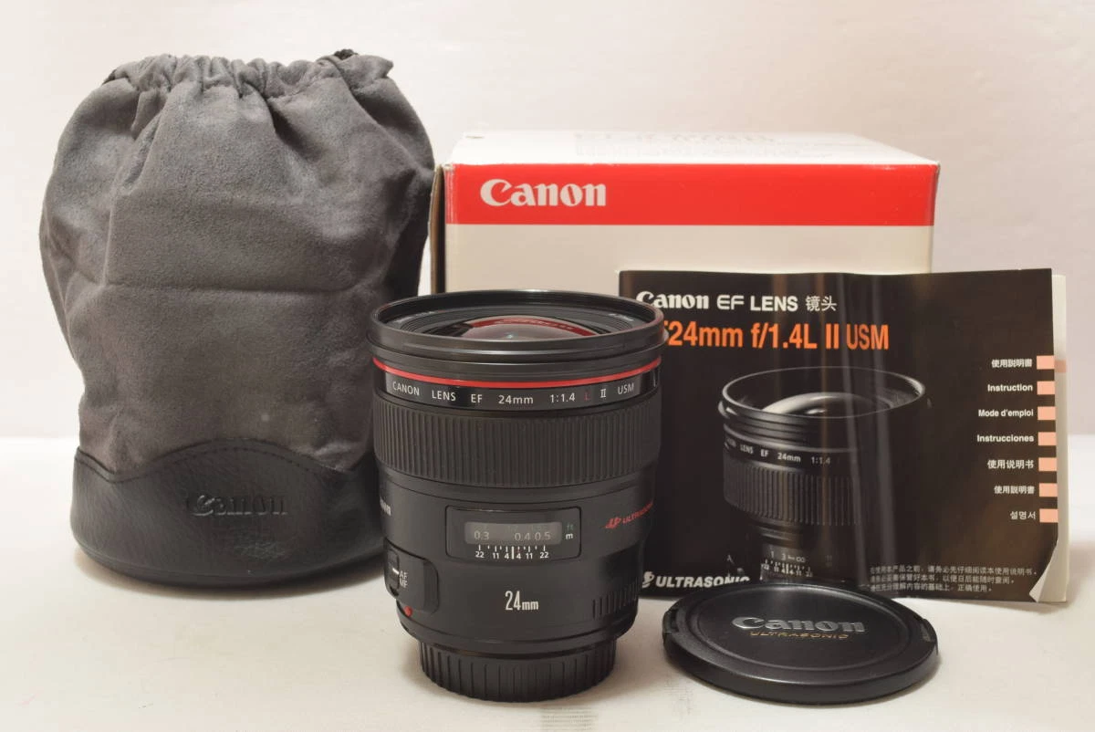 Canon single focus wide-angle lens EF24mm F1.4L II USM full size compatible 4888