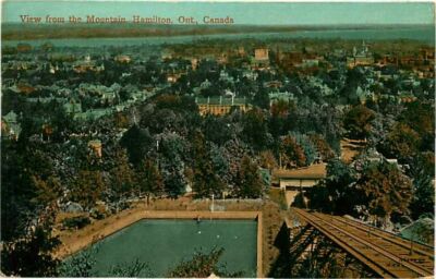 Postcard View from the Mountain Tramway Hamilton Ontario Canada