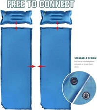 Inflatable Sleeping Pad for Camping, Hiking, Backpacking - 55.1 x 79.5 in