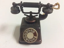 Vintage Durham Industries Die Cast Metal Miniature Antique Telephone 