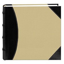 622500 High Capacity Photo Album, 500 Memo Pockets, Black and Beige