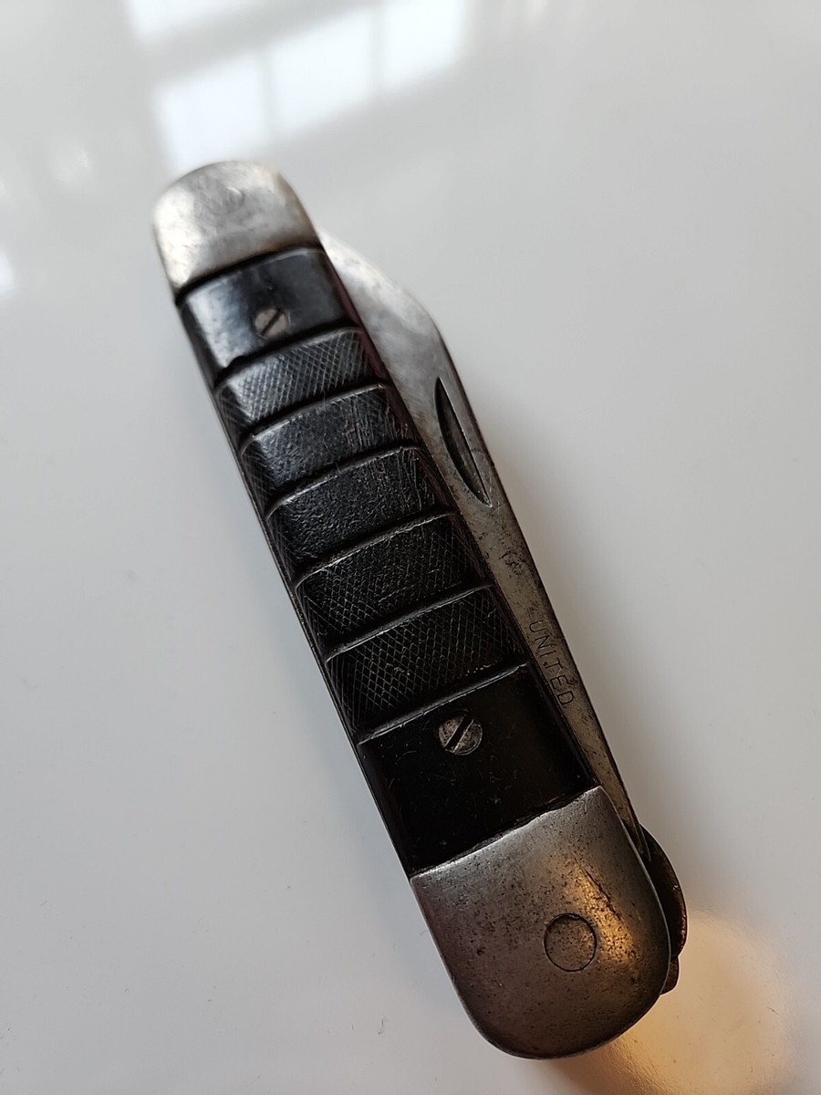 ORIGINAL WWII USN AVIATOR PILOT LARGE FOLDING SURVIVAL KNIFE