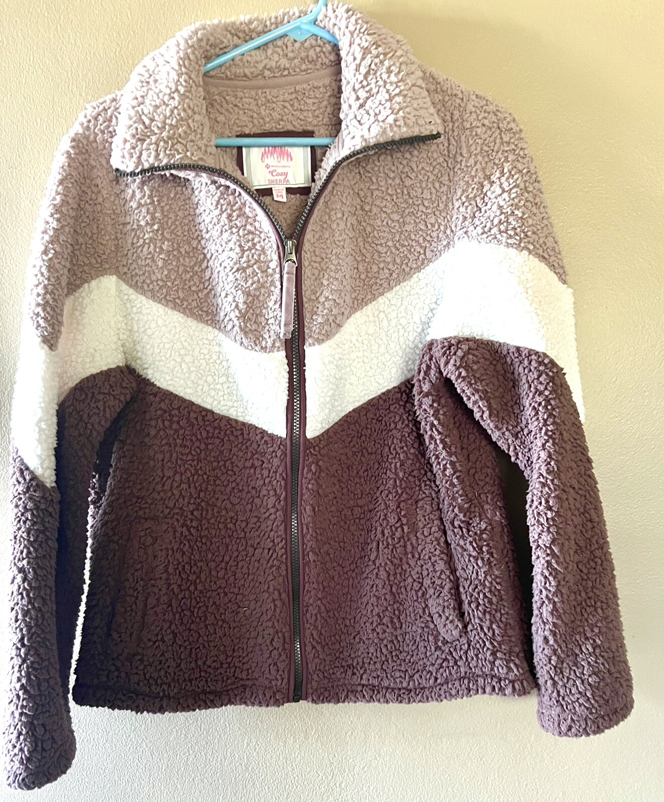 Women’s MEMBERS MARK COZY SHERPA Zip Jacket Ivory 2 … Gem