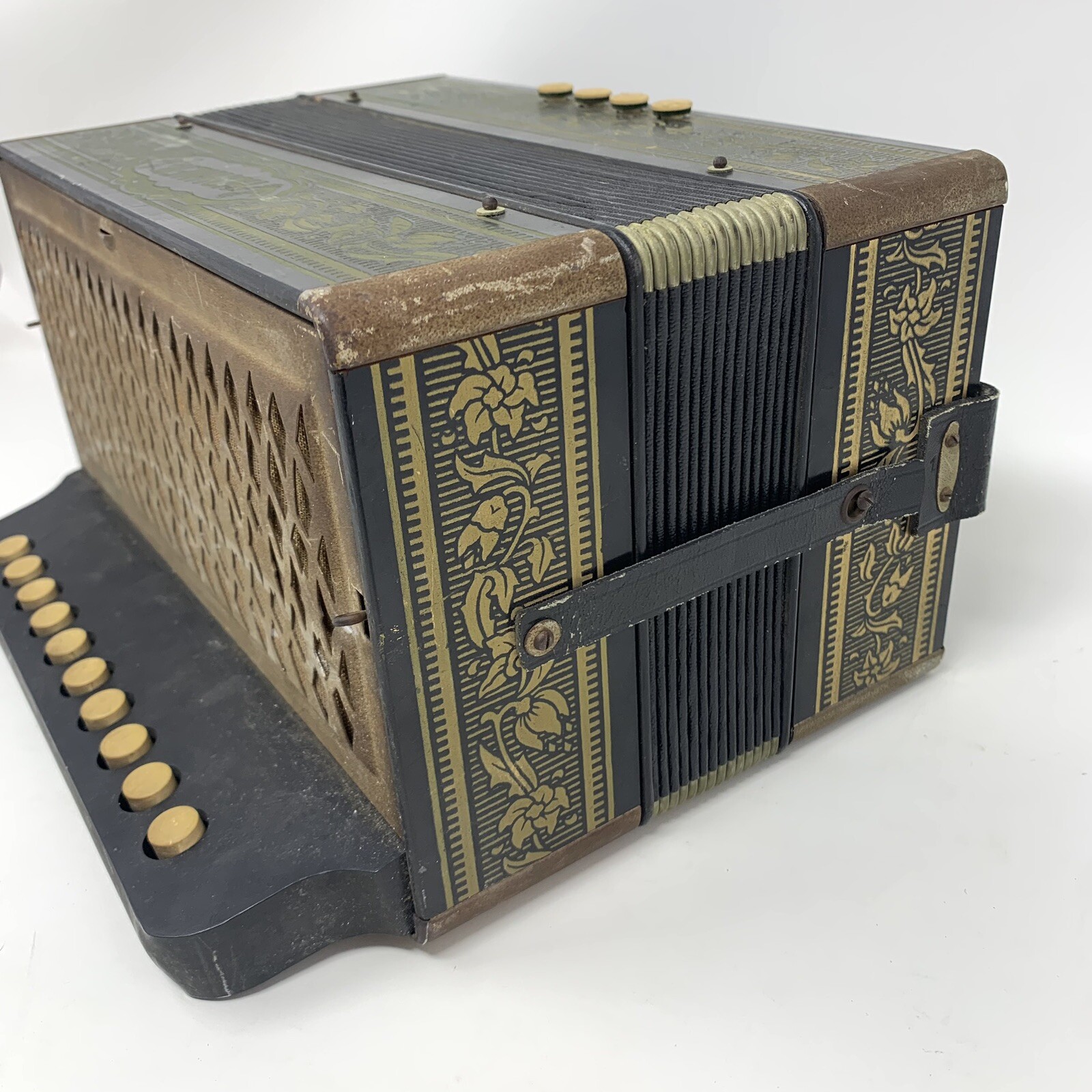 Vintage Hohner Marca Registrada Accordion 10 Button Single Row Made In