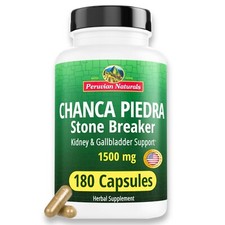 Chanca Piedra Stone Breaker 180 Capsules Kidney Stones Dissolver Supplement Peru