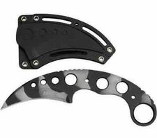 Urban Camo Tactical Karambit Fixed Blade 7"+  Go Bag 3  Zipper Pouch #2 + Knife
