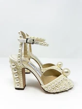 Jimmy Choo Women's Sacaria 100 Embellished Heel Sandals 5.5 US / 35.5 EU $1950