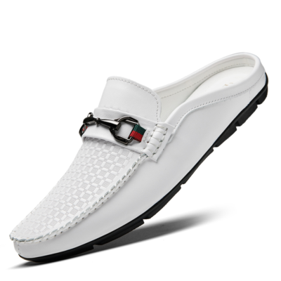 Summer Genuine Leather Casual Slip On Half Shoes For Men  display picture 1