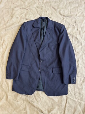 Aquascutum Herren Marineblau Formeller Woll Blazer Jacke Größe UK 42 EU 52