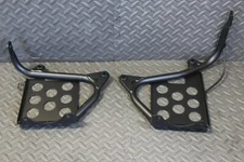 NEW Black Heel Guards footrest stand Yamaha Banshee left + right nerf bars