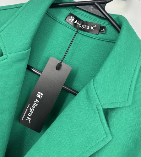 Allegra K Women's Sz L Green Blazer Jacket Top NWT - Picture 2 of 4