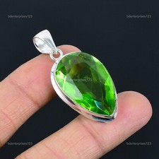 Valentines Sale Sterling Silver Peridot Stone August Birth Mother Trendy Pendant