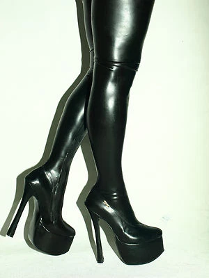 FASHION STYLE BOLINGIER POLAND Sexy Overknee latex 42 43 44 45 46 47 Heels 20cm Bolingier fs1372