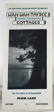 Wah-Wah-Taysee Cottages Brochure. Plum Lake. Sayner, Wisconsin.