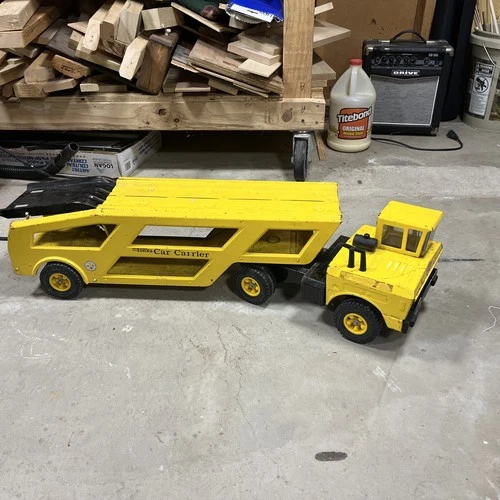 Vintage Mighty Tonka Car Carrier Yellow