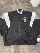 Oakland Raiders Starter Yard Line Full-Zip Jacket Mens Size 3XL Black Sold Out