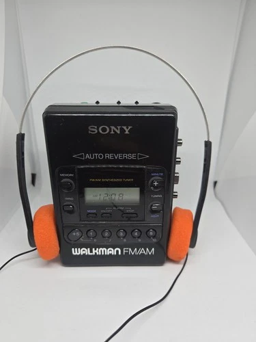 Refubished Sony Walkman Cassette WM-F2081 Black Vintage