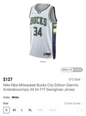 Nike Giannis Antetokounmpo Milwaukee Bucks City Edition Swingman