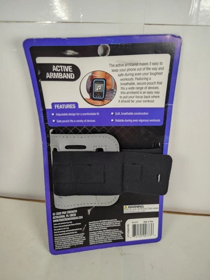 Brazalete activo Pro Strength*banda ajustable* almacenamiento de llaves de repuesto*reflectante*NUEVO* Foto 2 de 3