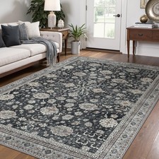 8x10 Area Rugs for Living Room, Machine Washable Rug Non Slip, Boho Vintage D...