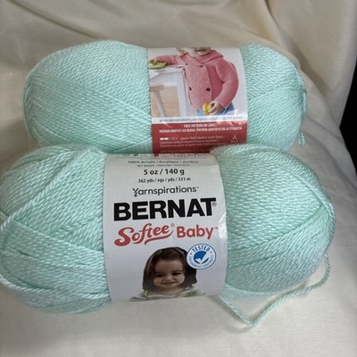 5 oz. Bernat SOFTEE BABY 100% Acrylic #02004 MINT 2 skeins