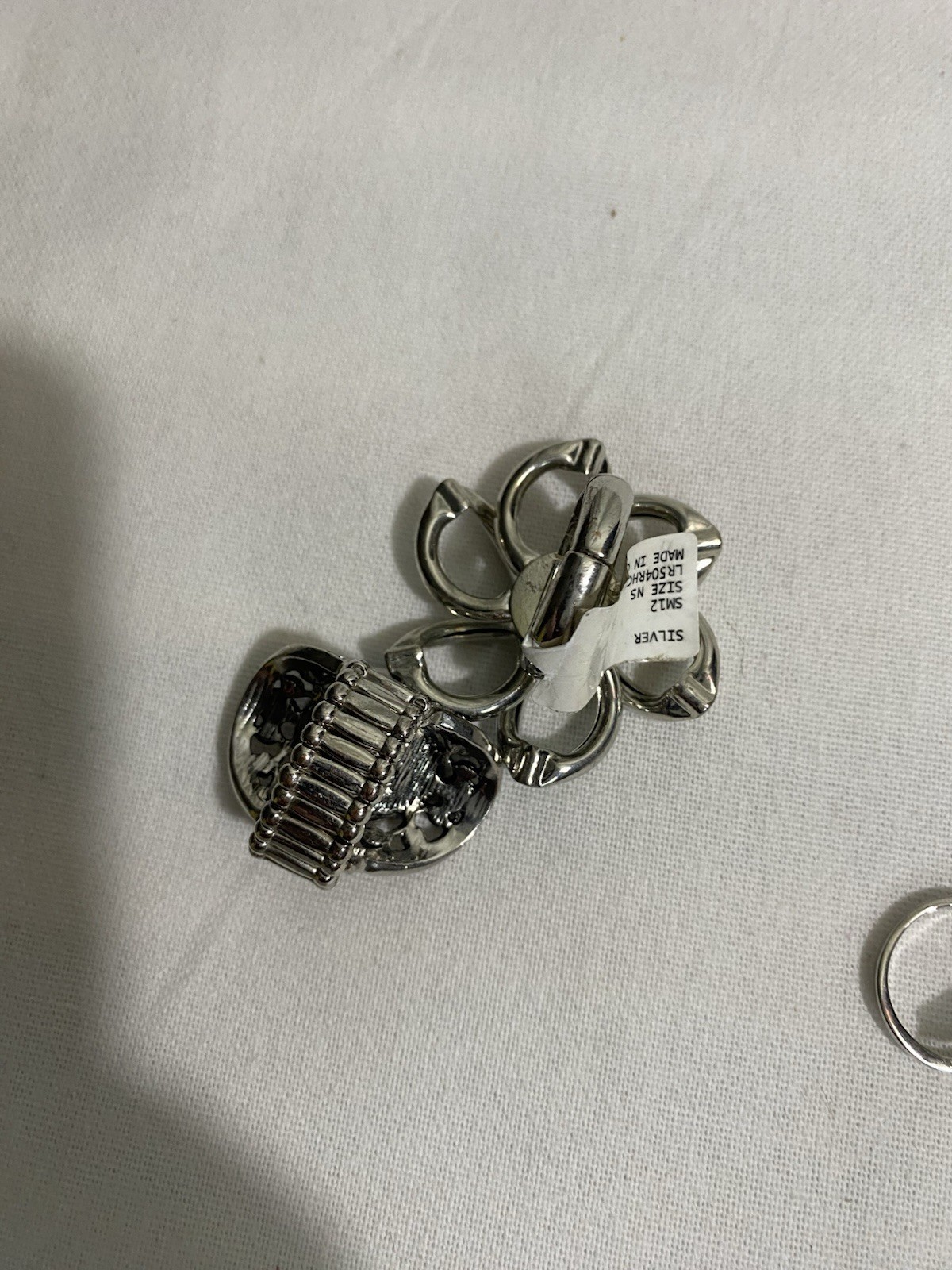 Silver Tone Statement Ring Lot Adjustable Fantasy… - image 5