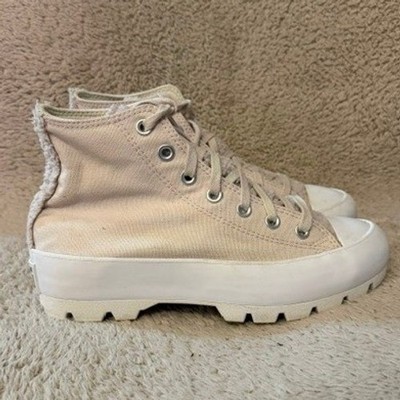 Converse Lugged 2.0 High Top Pink Sherpa Platform Sneakers A04448C Womens 8