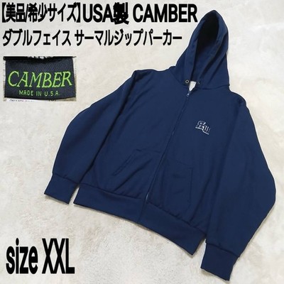 CAMBER USA Double Face Thermo Zip Hoodie Embroidered Large Size Used