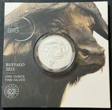 2023 1 Oz .999 Silver South Africa The Big Five: Buffalo 5 Rand COA Carded Coin!