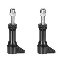 2 Pcs Aluminum Thumbscrew, Long Thumbscrew with Cap One-Side with Nut, Black
