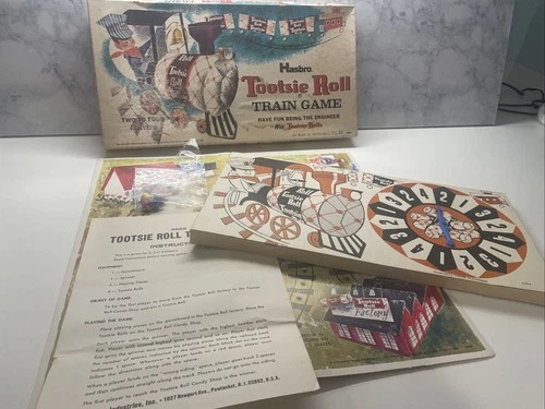 RARE VINTAGE 1963 HASBRO TOOTSIE ROLL TRAIN BOARD GAME - Complete