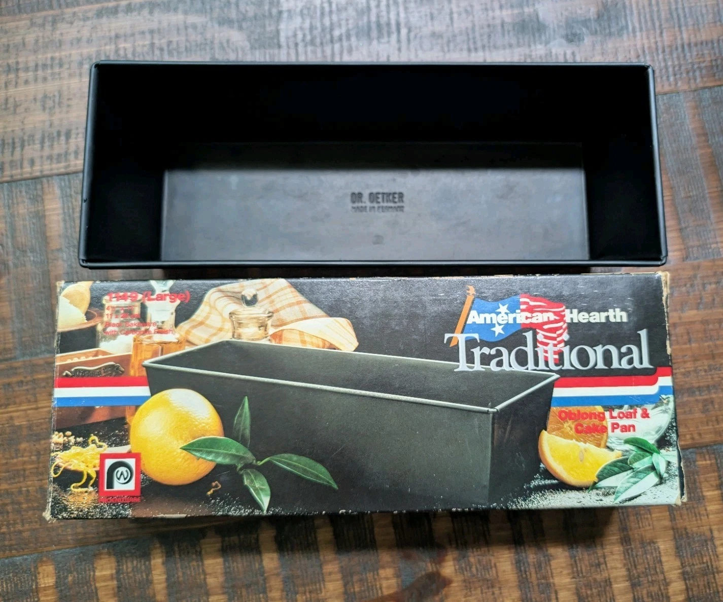 Vintage Dr Oetker Loaf Cake Pan Mold Germany Bakeware 11" Phoenix Ware Bread 80s