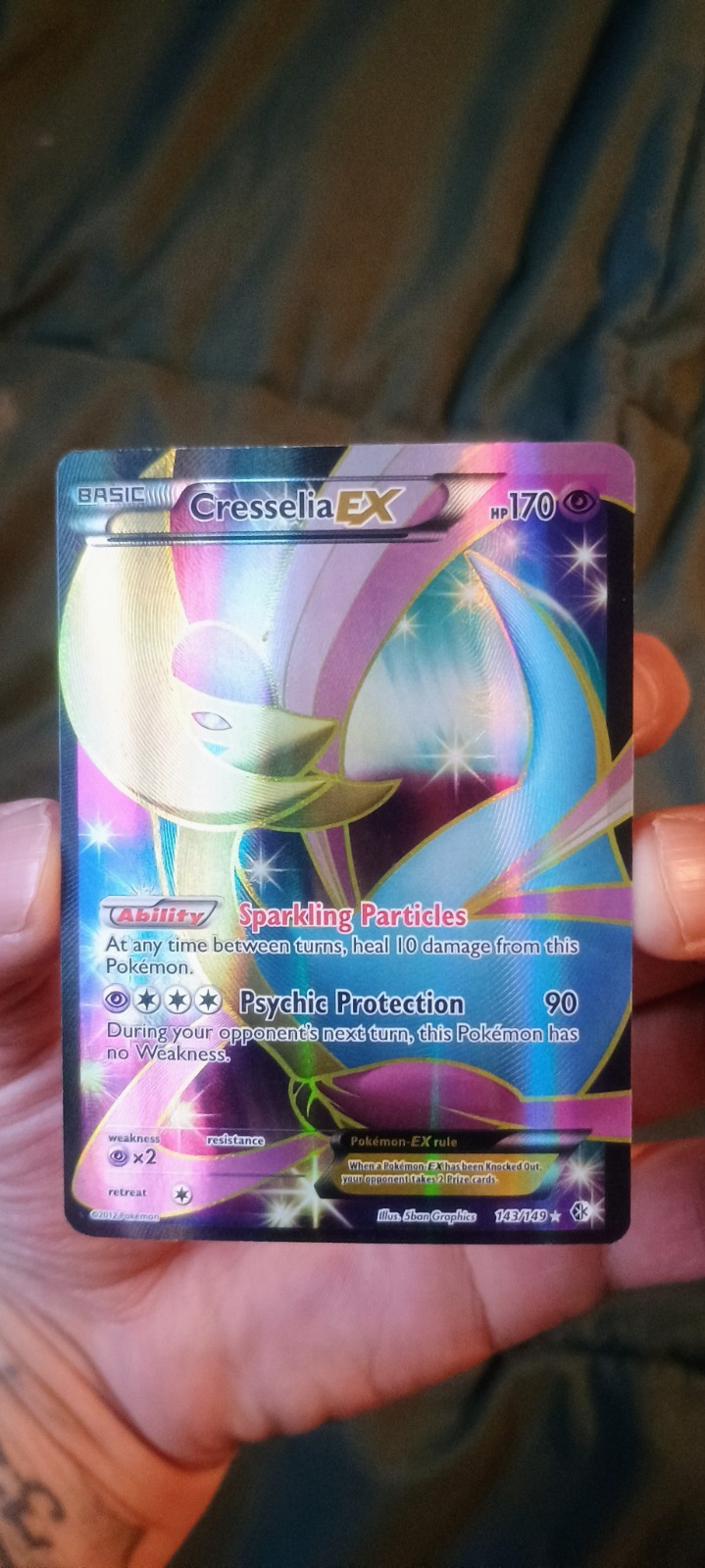 Cresselia EX (143 Full Art) 143/149 Boundaries Crossed Holo
